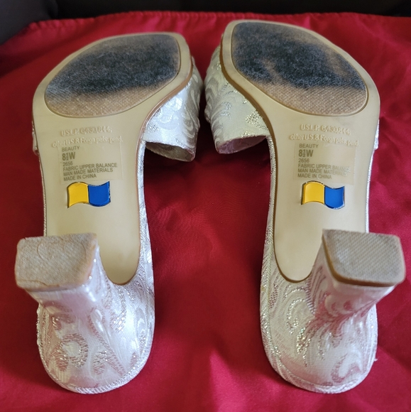 EUC Cloudwalkers by Avenue Metallic Slip On Heels Size 8.5W - Picture 9 of 16
